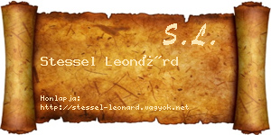 Stessel Leonárd névjegykártya