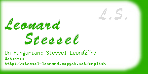 leonard stessel business card